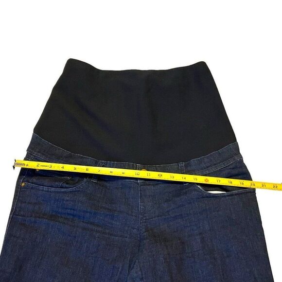 Sezane Denim Maternity Dark Jeans Mommy Pants Size 35 Large Pregnancy Clothing - Picture 5 of 10
